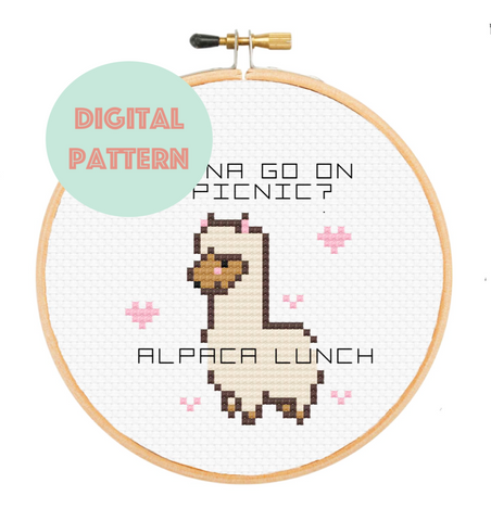 Alpaca Lunch Cross Stitch - PDF Instructions