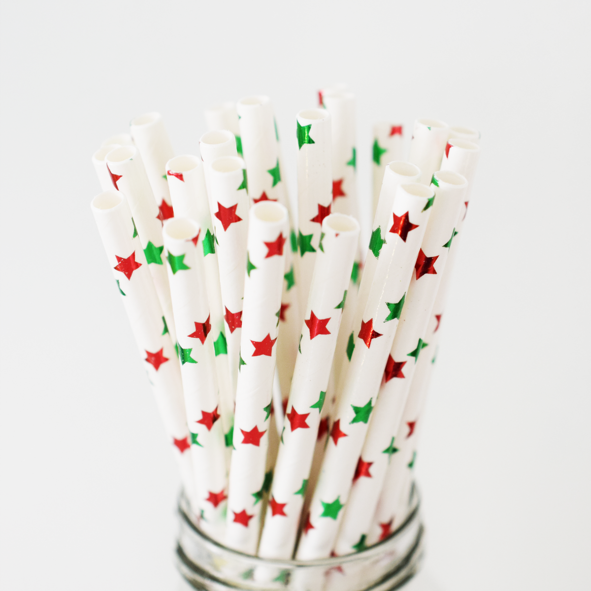 Striped Red Paper Straws - 25 Pieces – TheCloudFactory