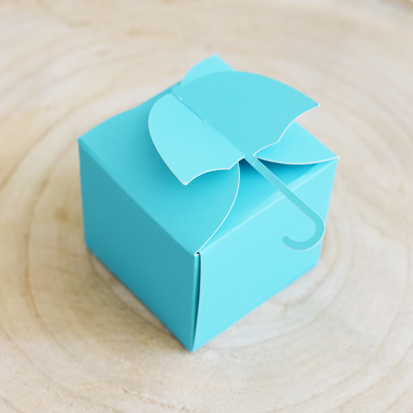 umbrella baby shower favor gift box set of 12 custom color pre-scored self assembly