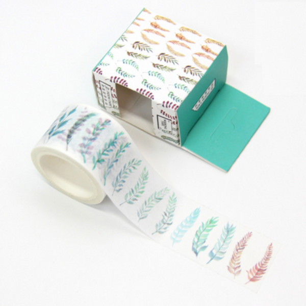 Ruban Washi Feuilles de Feuillage - 3 cm