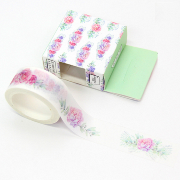 Ruban Washi Aquarelle Rose - 3 cm