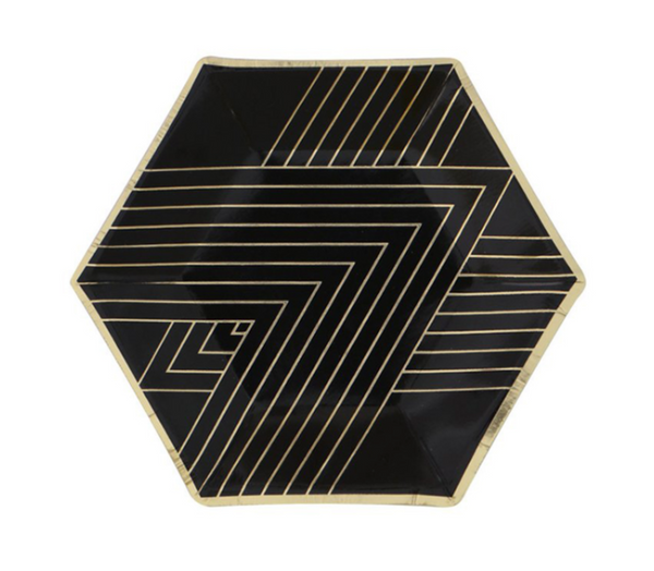 Pack de fournitures de fête dorées et noires