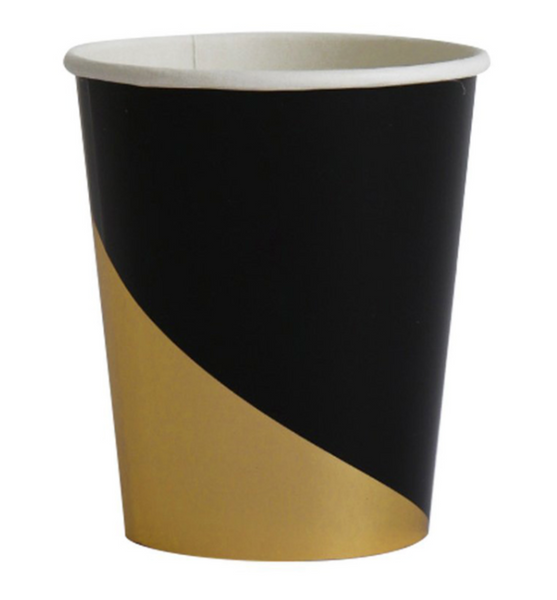 Pack de fournitures de fête dorées et noires