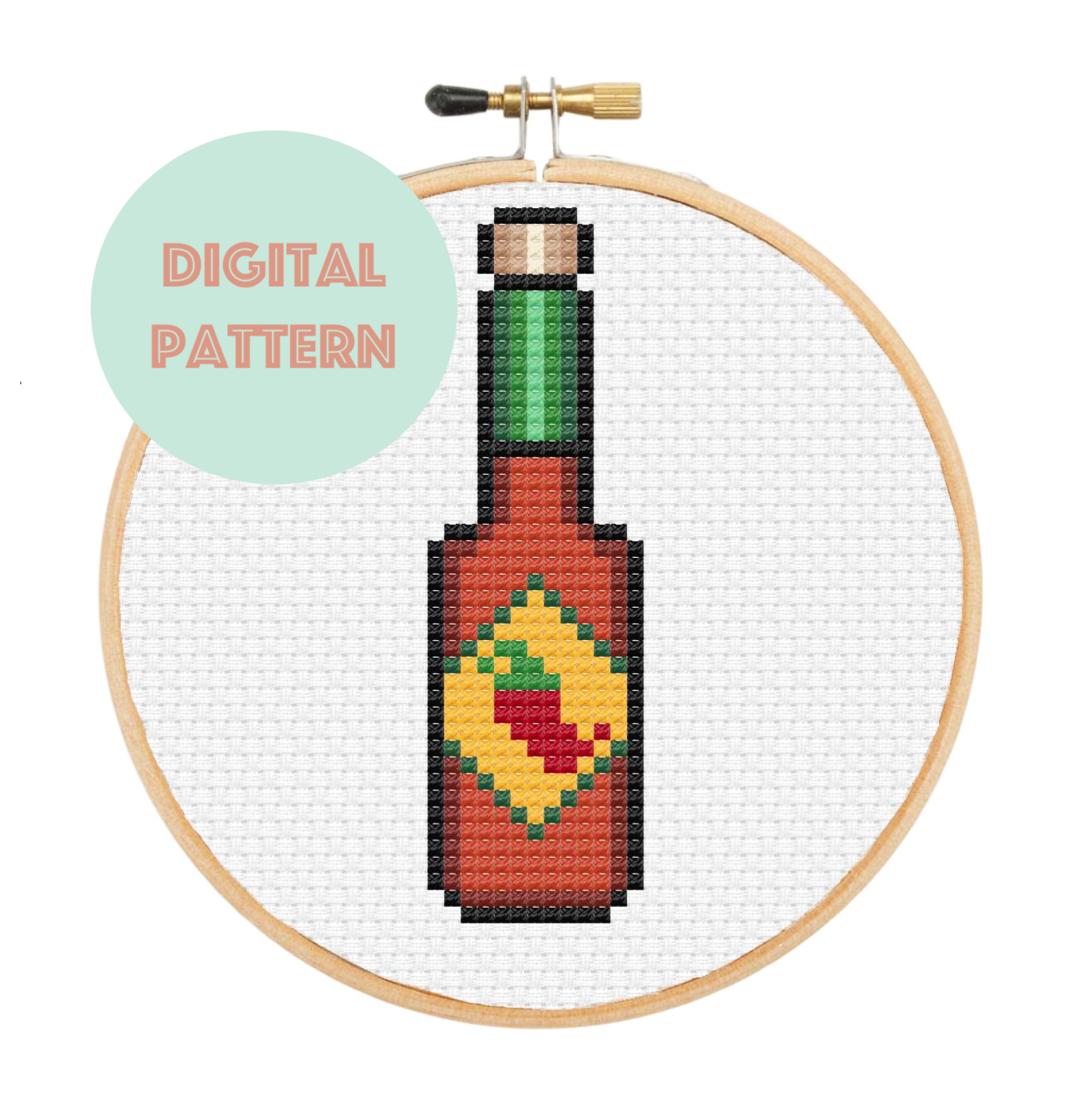 Hot Sauce Cross Stitch - PDF Instructions