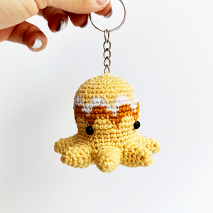 Oliver - Yellow Octopus Hand Crochet Keychain