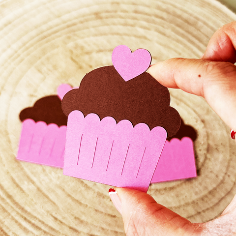 Cupcake Die Cuts - Set of 12 (Custom Size)