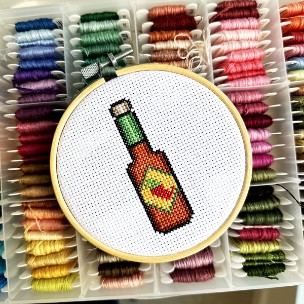 Hot Sauce - DIY Cross Stitch Kit
