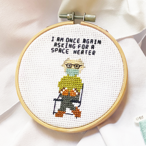 Bernie Sanders Needs a Space Heater - DIY Cross Stitch Kit