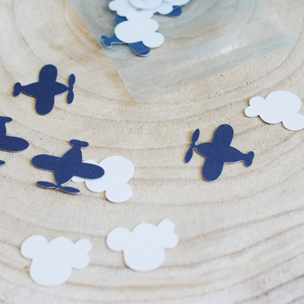 Airplane and Clouds Table Confetti