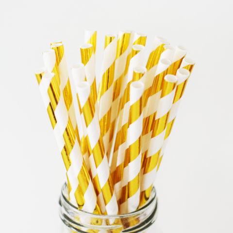 Striped Red Paper Straws - 25 Pieces – TheCloudFactory