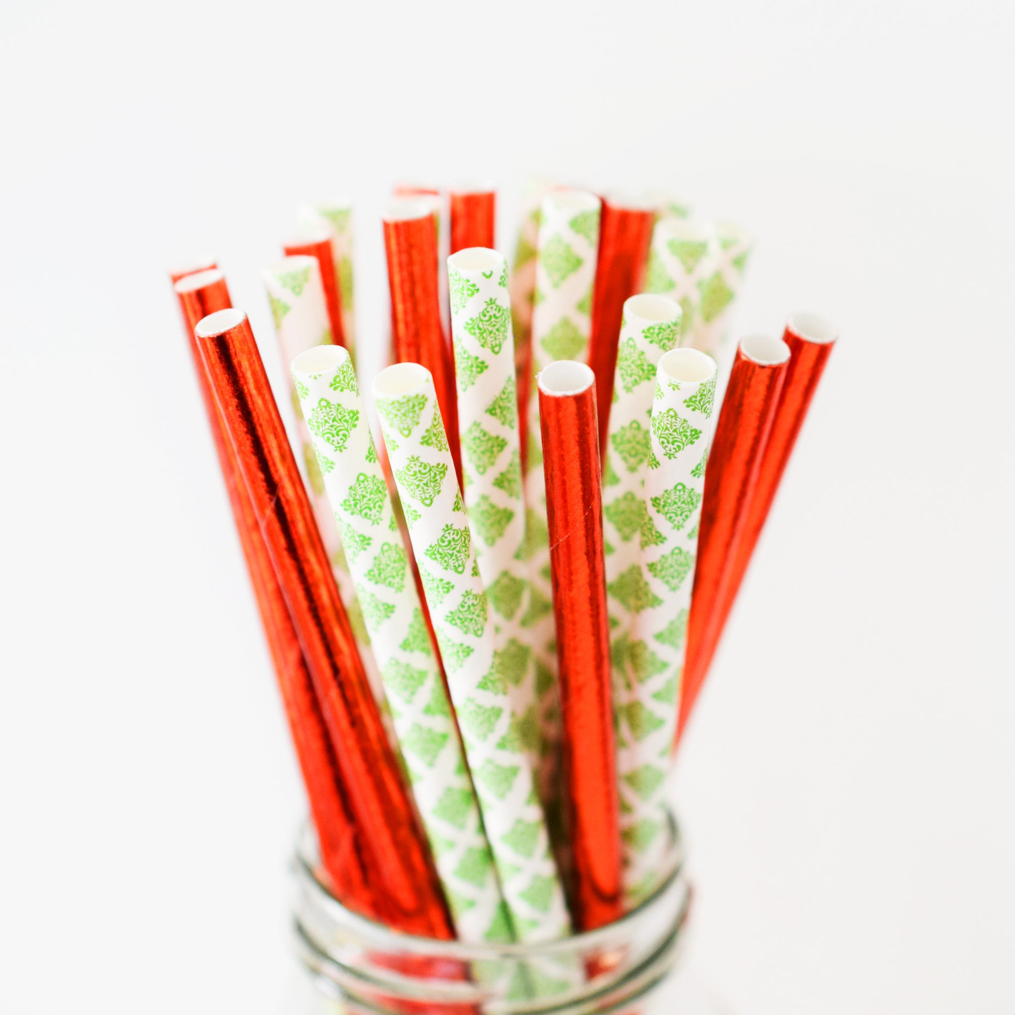 Merry and Bright Paper Straws - 25 Pieces