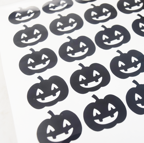 Pumpkin Vinyl Stickers - 2 Sheets of 20