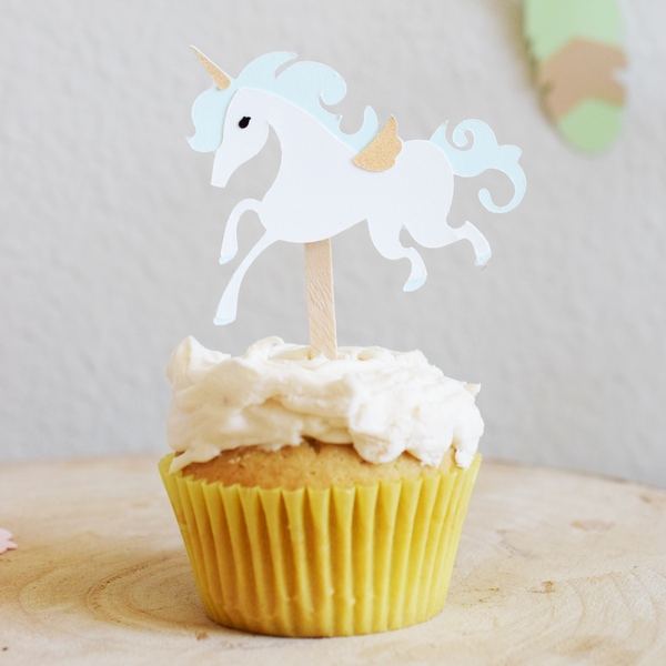 Pastel Pegasus Cupcake Toppers - Set of 12