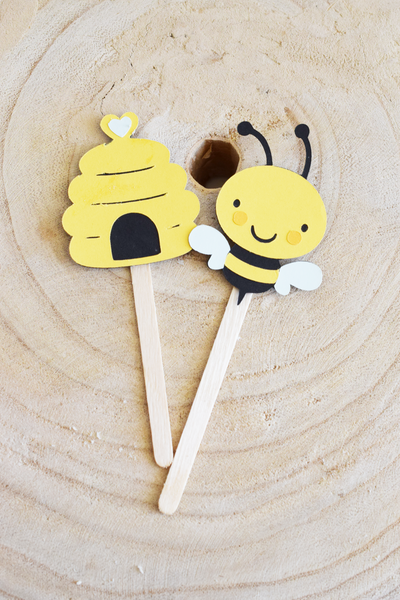 Bumble Bee Cupcake Toppers - Set of 12