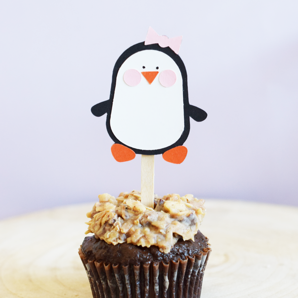 Penguin Cupcake Toppers - Set of 12