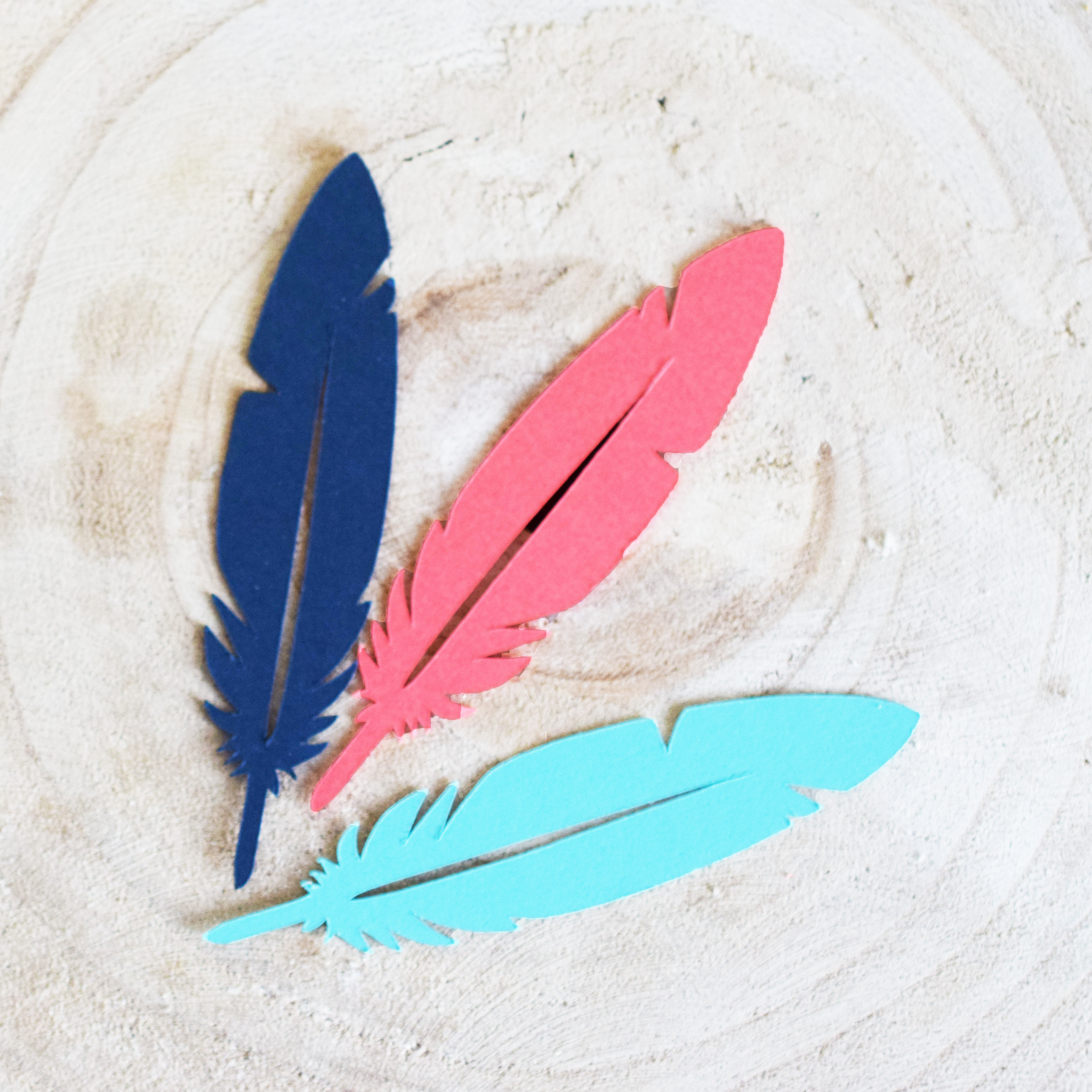 Mini Feather Die Cuts - Set of 48