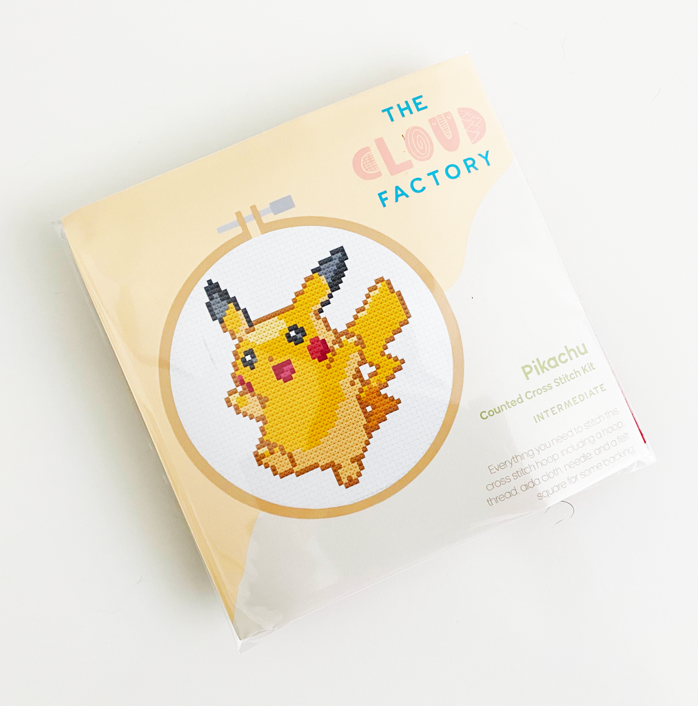 Pikachu - DIY Cross Stitch Kit – TheCloudFactory