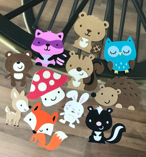 Woodland Creatures Die Cuts - Taille personnalisée