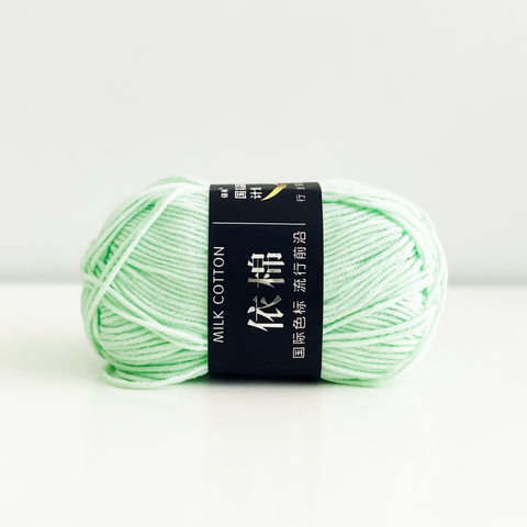 日本柔软棉纱 - 薄荷色，50g