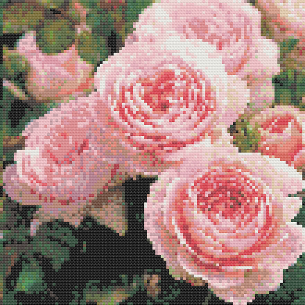 The Rose 🌹 Bush - Kit de point de croix DIY