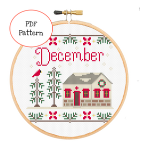 December Cross Stitch - PDF Instructions