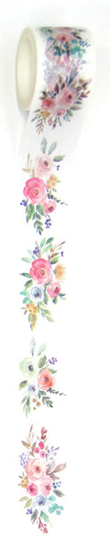 Watercolor Floral Washi Tape - 3cm